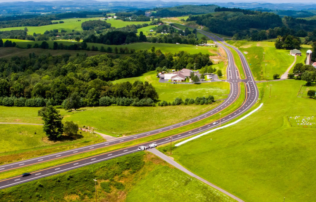 Branch Highways, completes more than 8 miles of the new Route 58 Corridor 